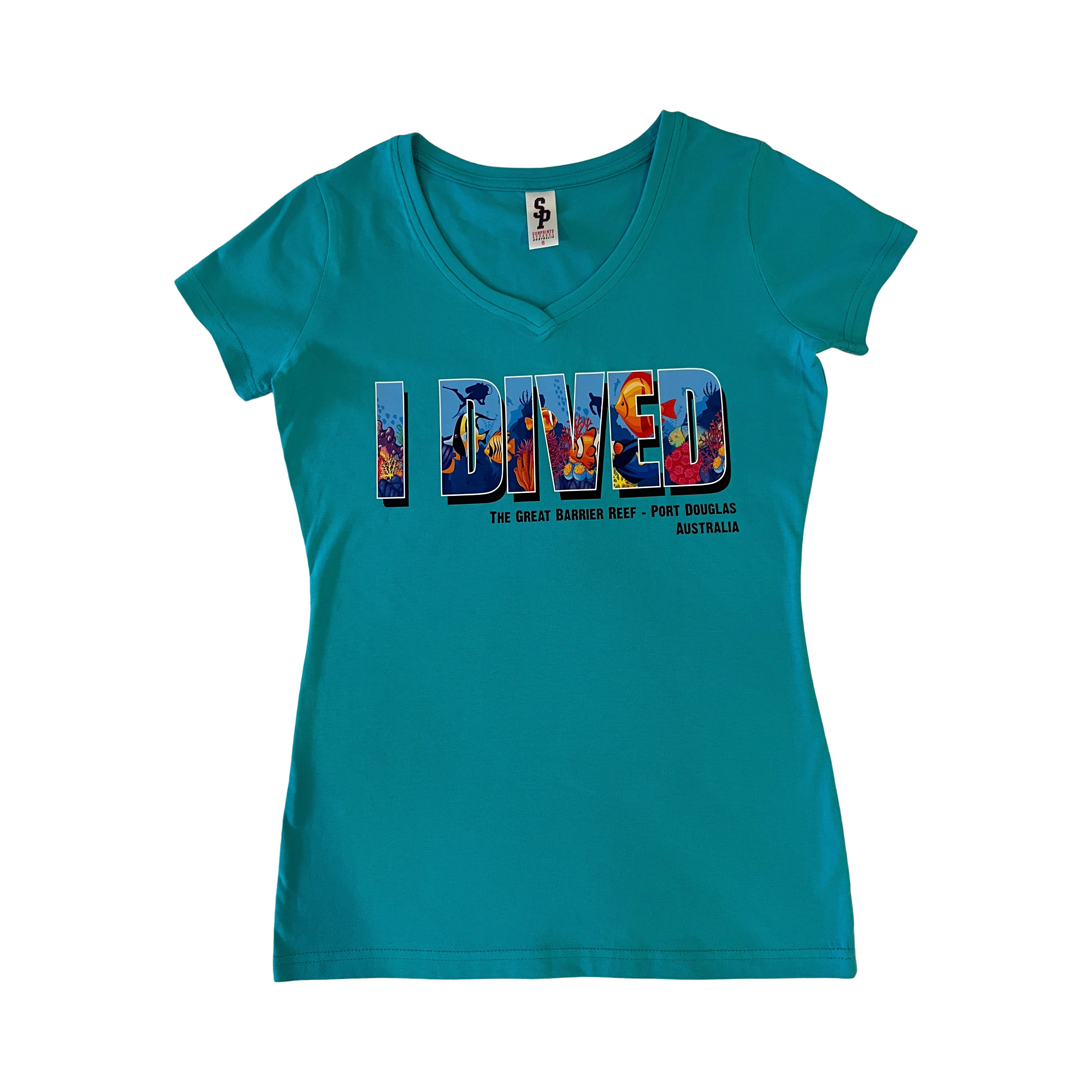 I Dived The Great Barrier Reef Women's V-Neck T-Shirt