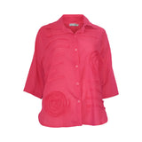 Lilly Shirt in Raspberry, White & Light Blue