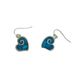 Paua Shell Heart Earrings