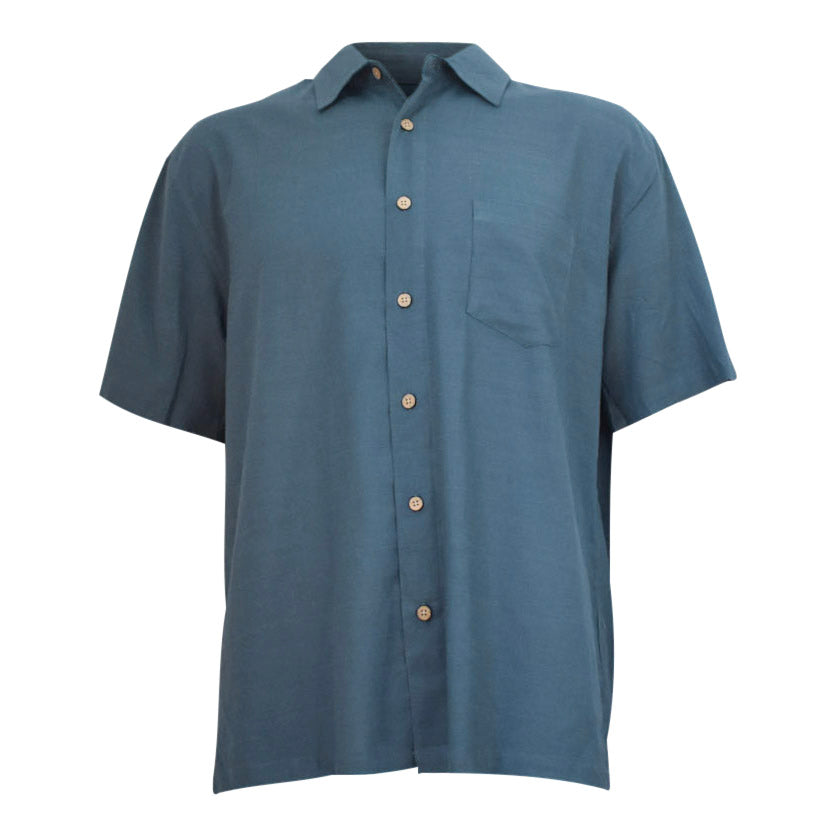 Bamboo Men's Shirt - Blue Steel