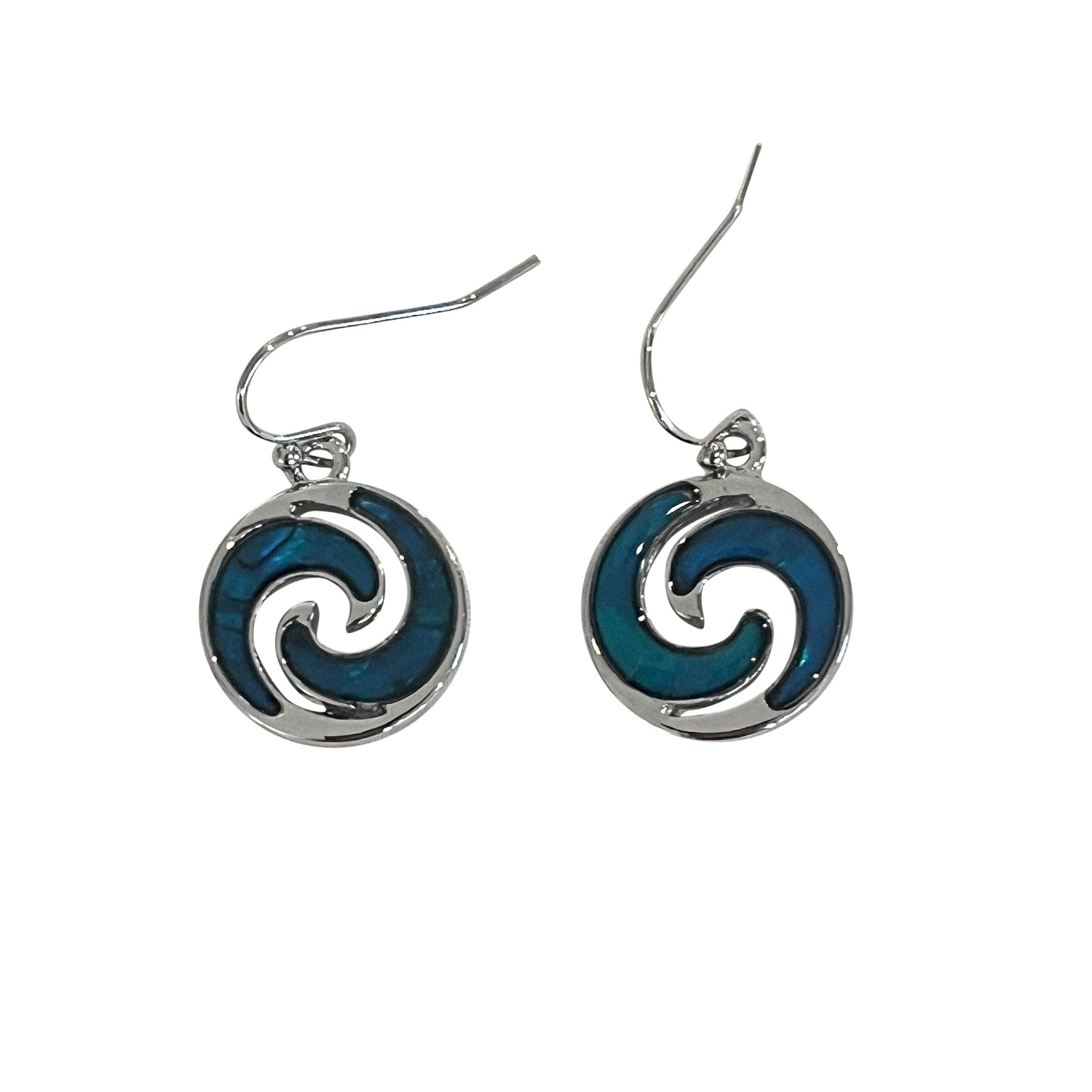 Paua Shell Ocean Swirl Earrings