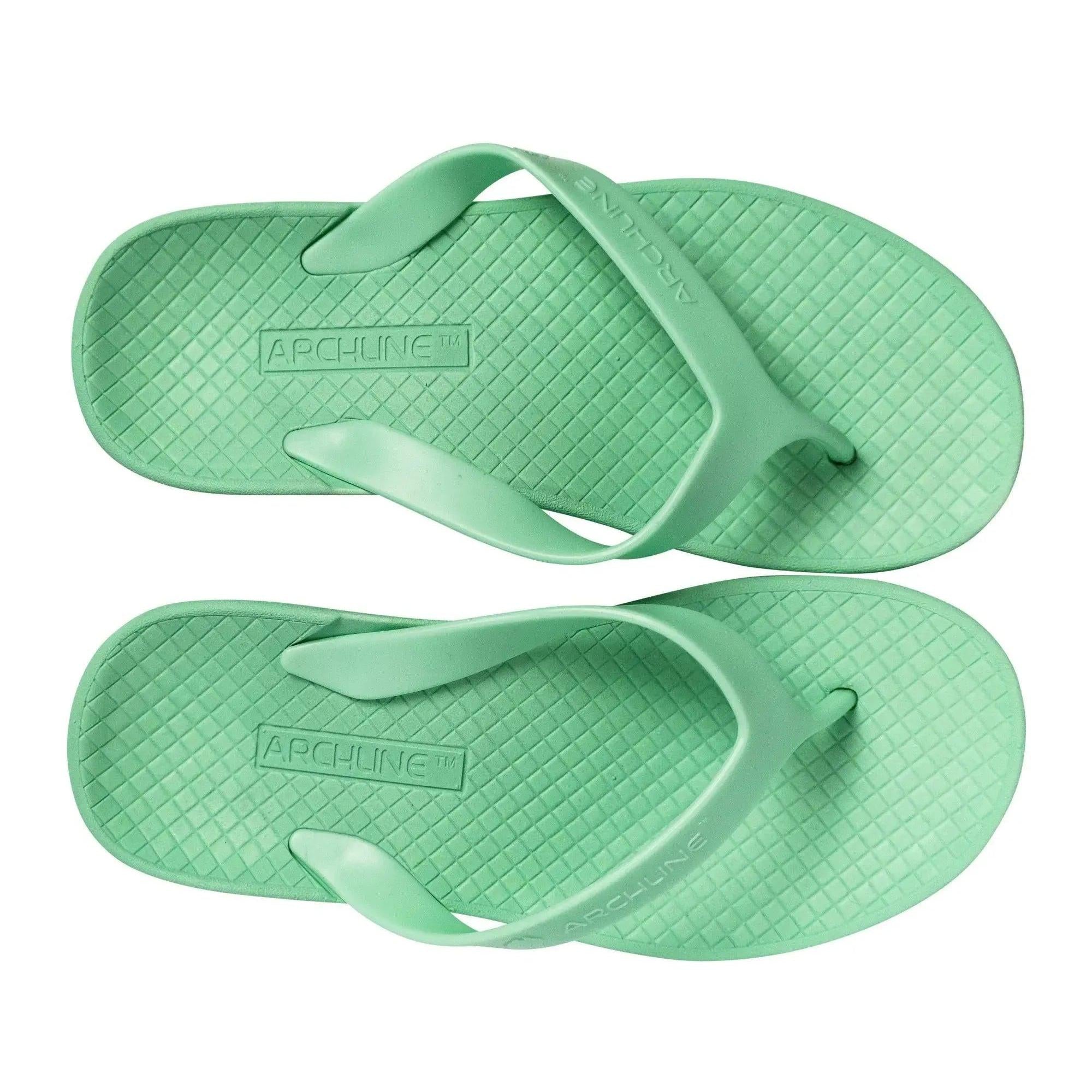 Archline Balance Orthotic Thongs - Dew Green