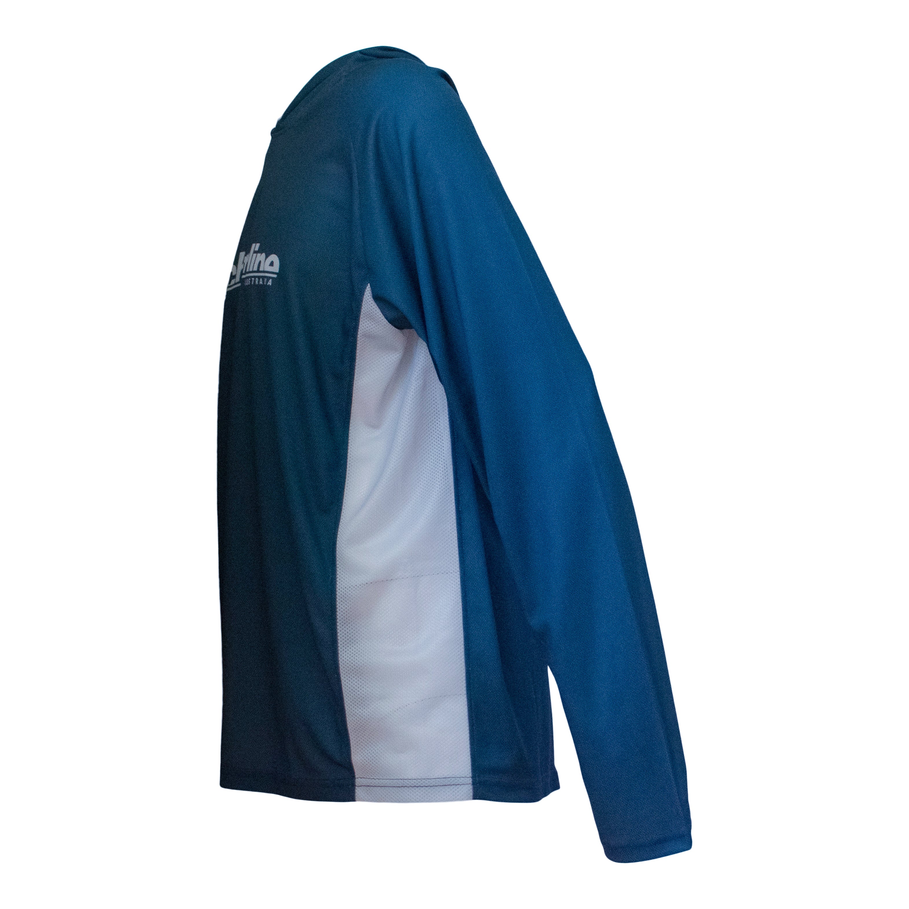 Men's Fishing Shirt Blue Hoodie- Crayfish