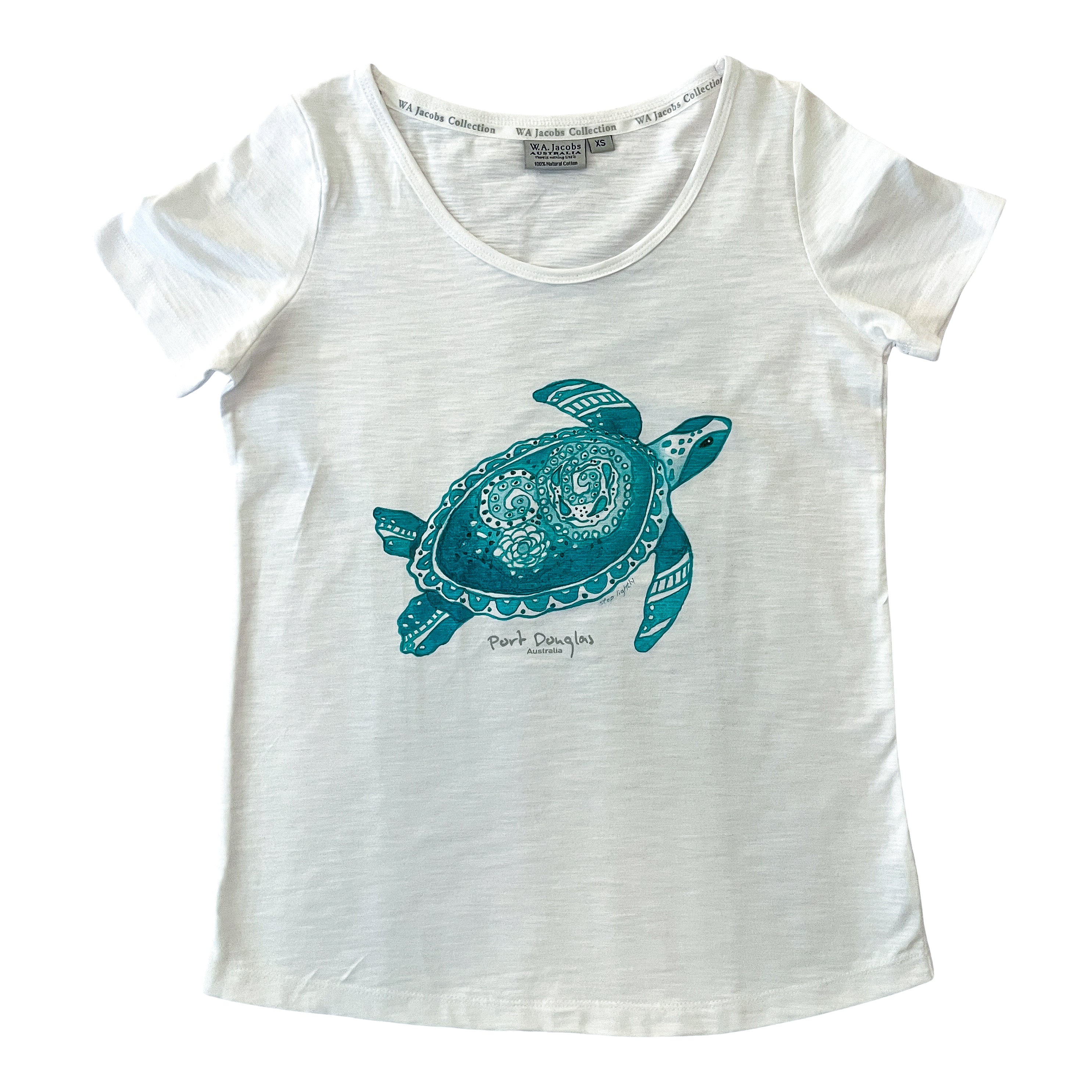 Green Turtle Port Douglas Australia Souvenir T-Shirt - White