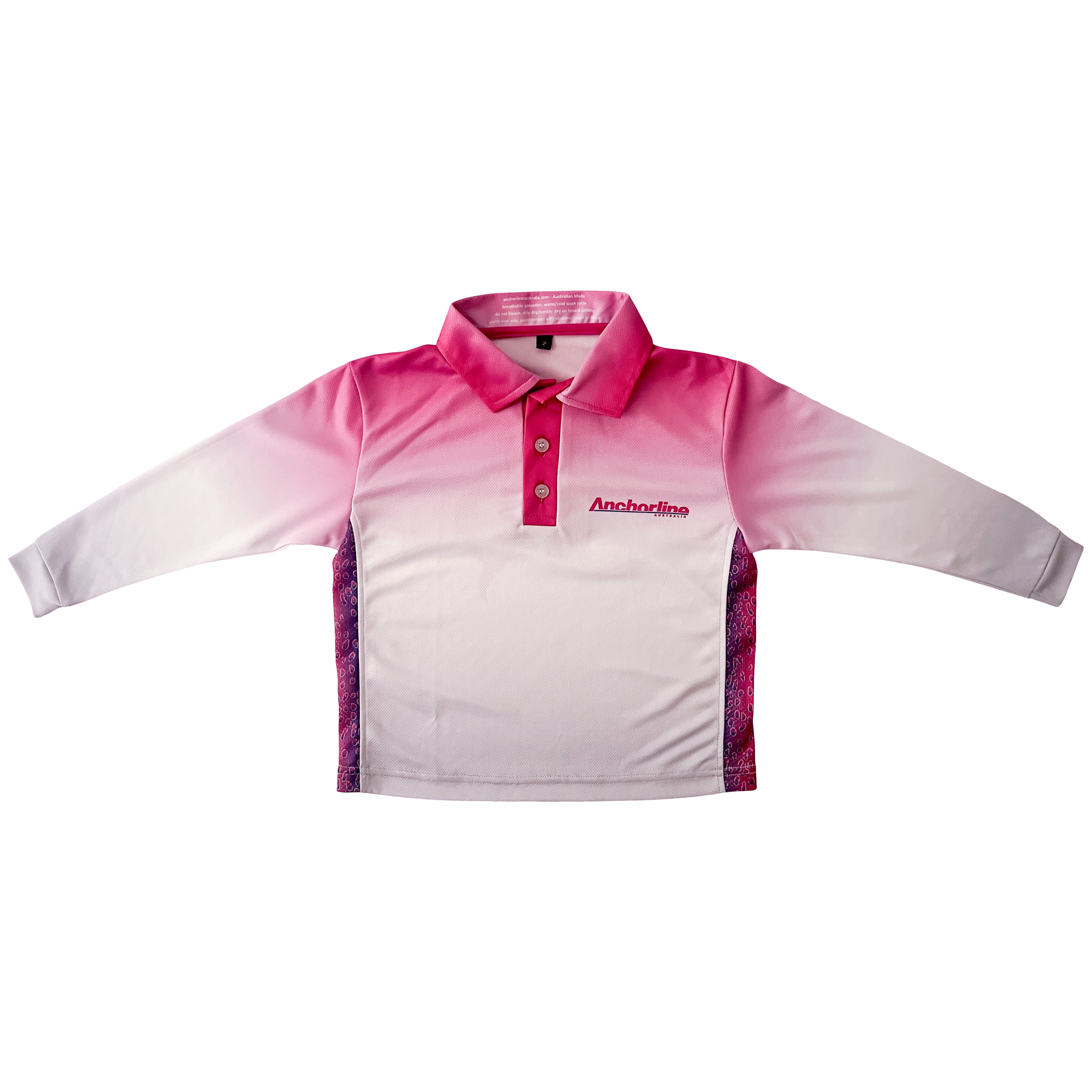 Stickbait Long Sleeve Polo Sun Shirt - Pink