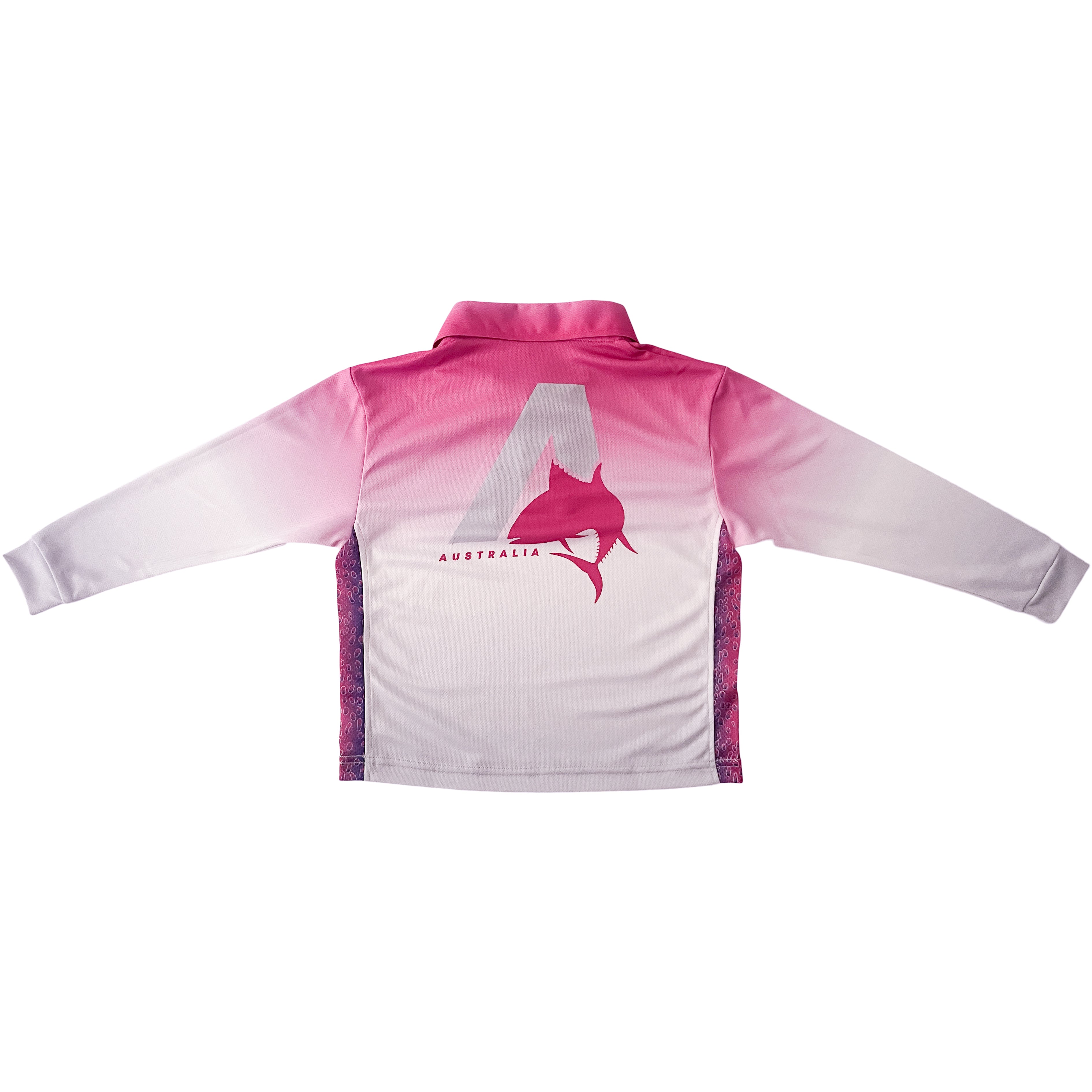 Stickbait Long Sleeve Polo Sun Shirt - Pink