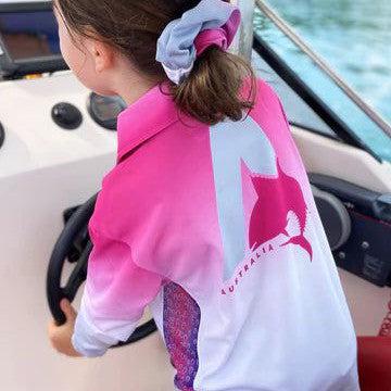 Stickbait Long Sleeve Polo Sun Shirt - Pink