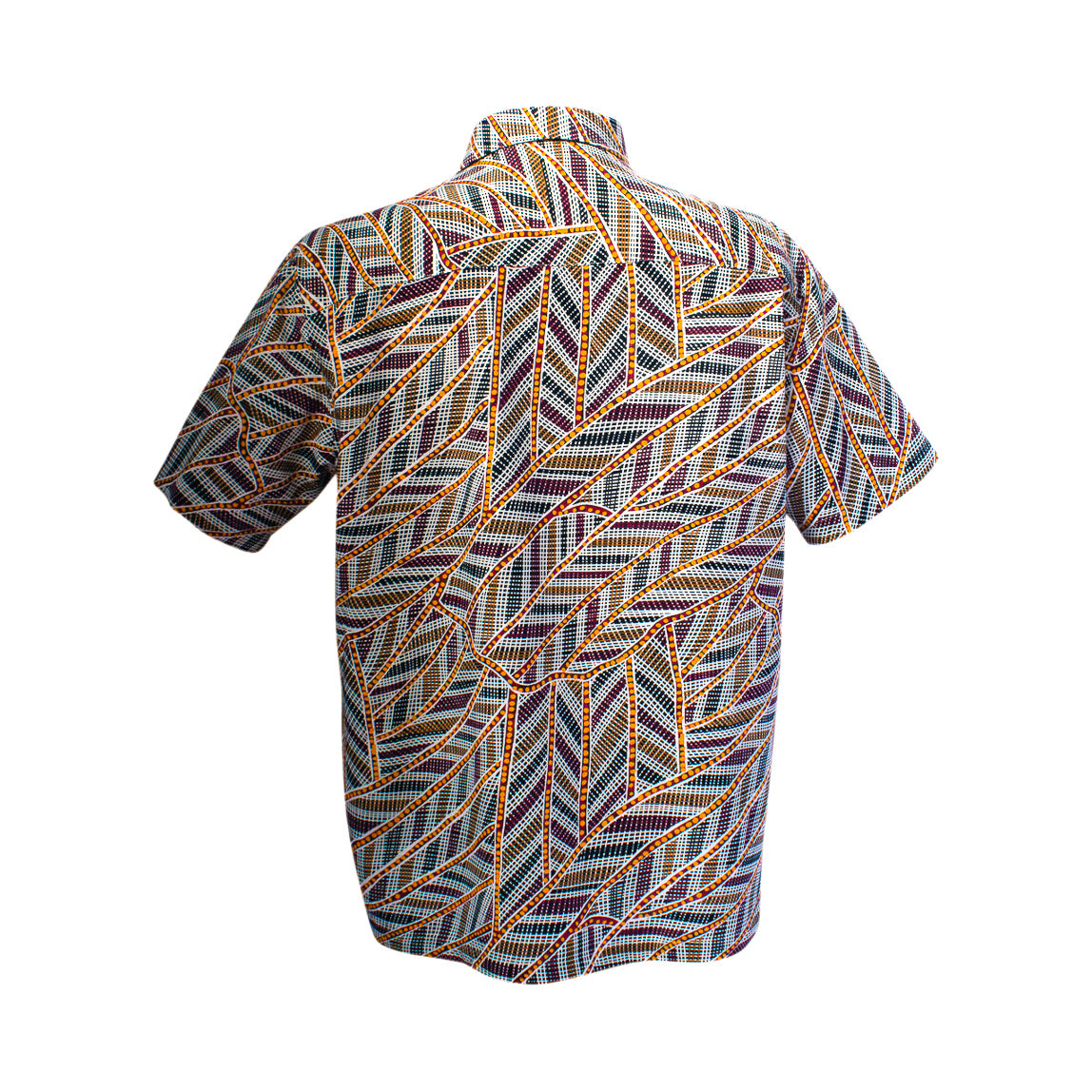 Bamboo Men's Shirt Aboriginal Art - Yirrkala Dreaming