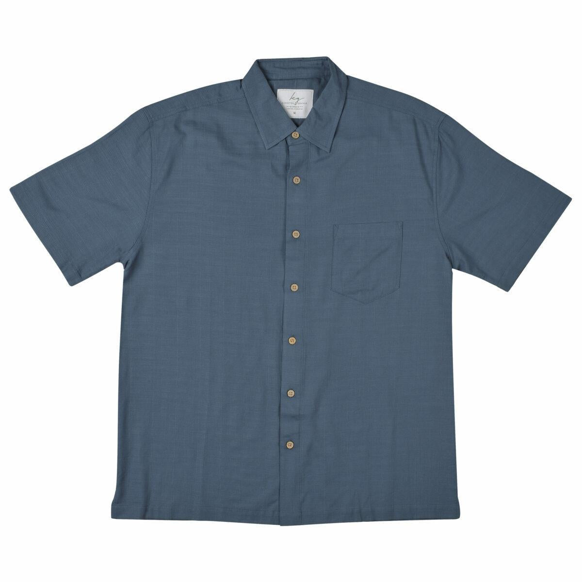 Bamboo Men's Shirt - Blue Steel