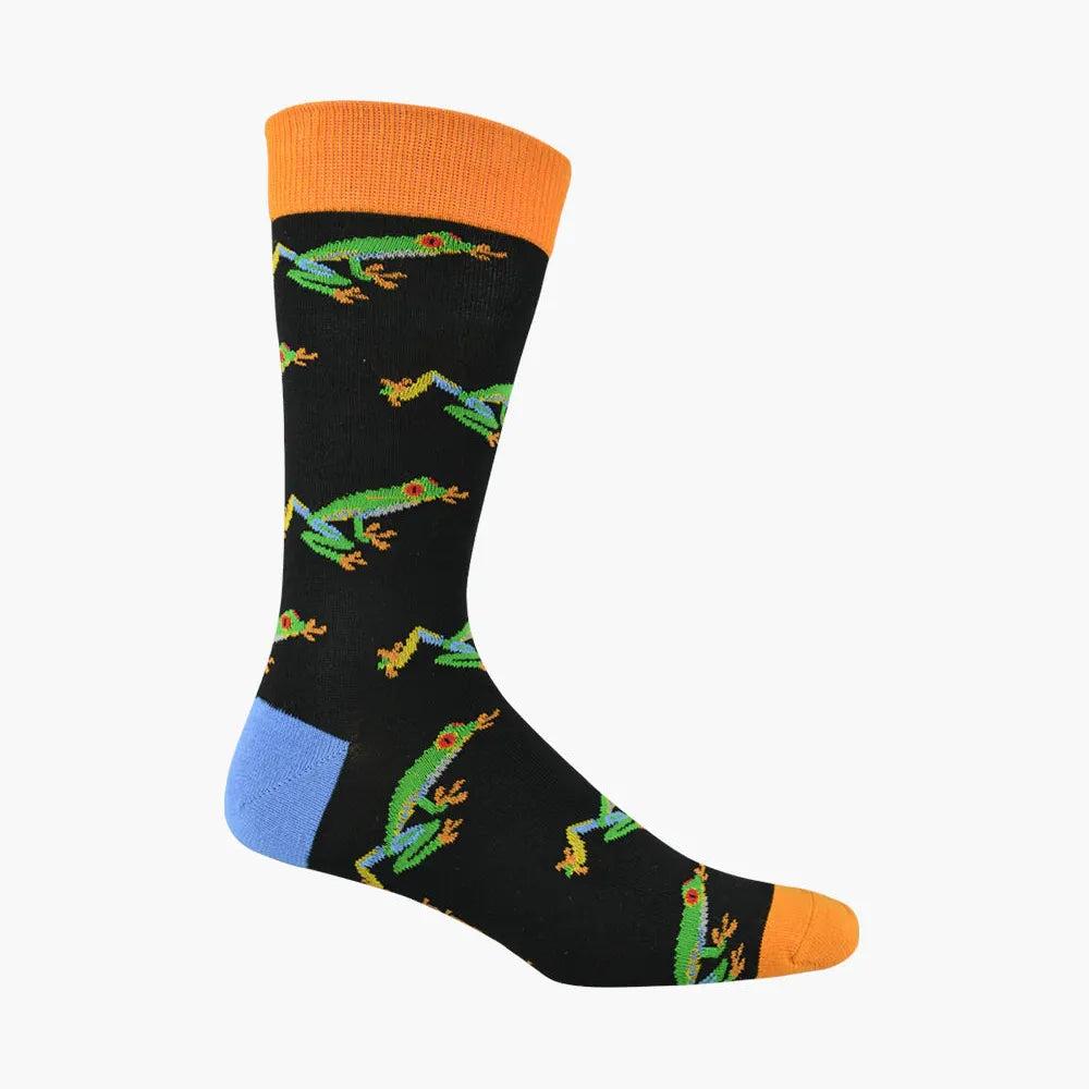 Rainforest Frog Bamboo Socks - Black