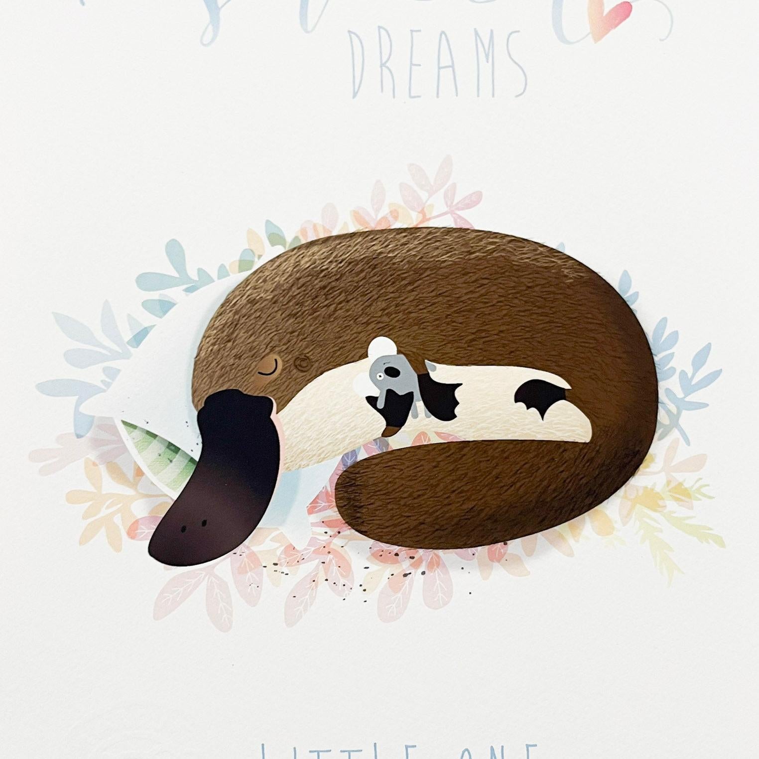 Platypus Sweet Dreams Little One A4 Print
