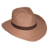 Sandon Raffia Braid Cowboy Hat in Pink Or Natural
