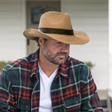 Sandon Raffia Braid Cowboy Hat in Pink Or Natural