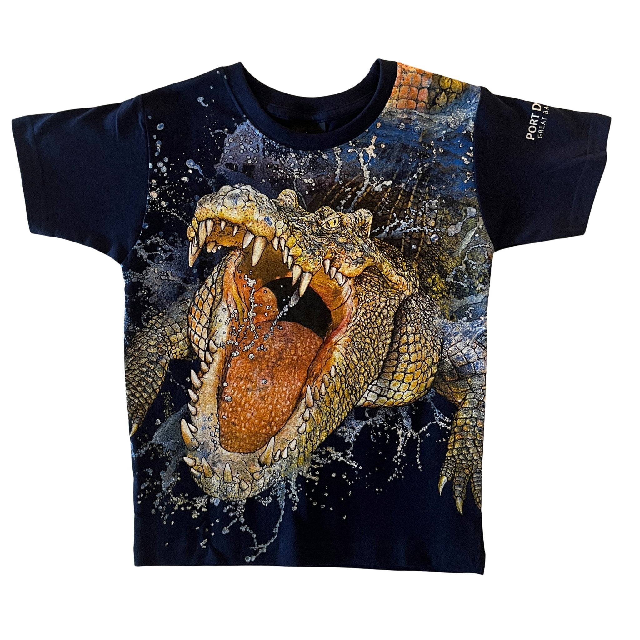Crocodile Print T-Shirt - Blue