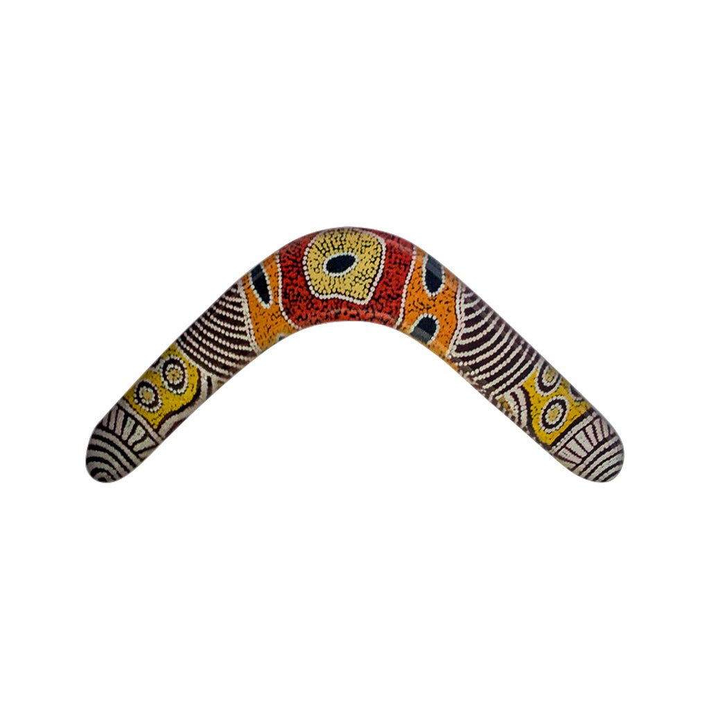 Boomerang - by Aboriginal Artist Debra McDonald Nangala