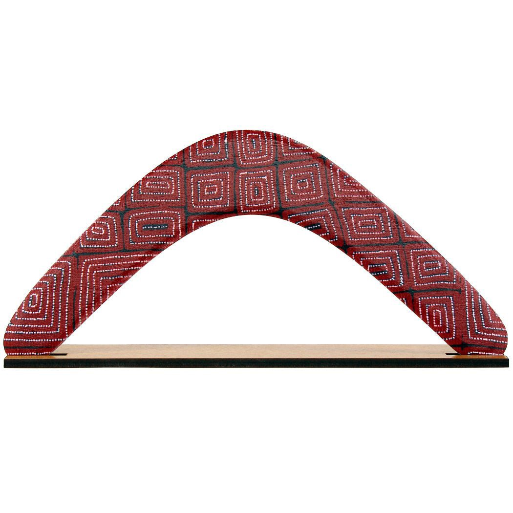 Boomerang - by Aboriginal Artist Thomas Tjapaltjarri