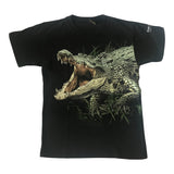Crocodile Print T-Shirt - Navy