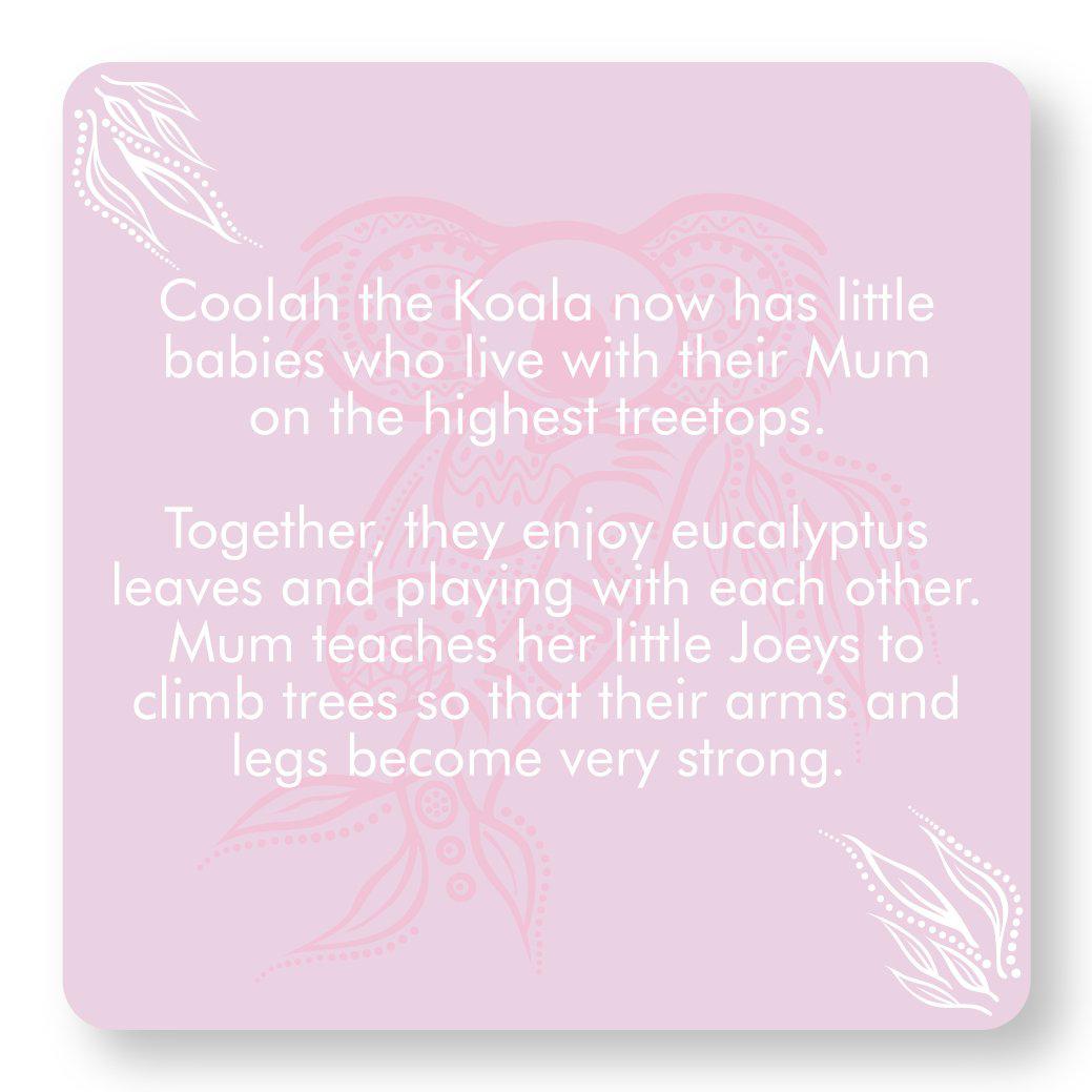 Koala With Pink Trim Aboriginal Design Bib
