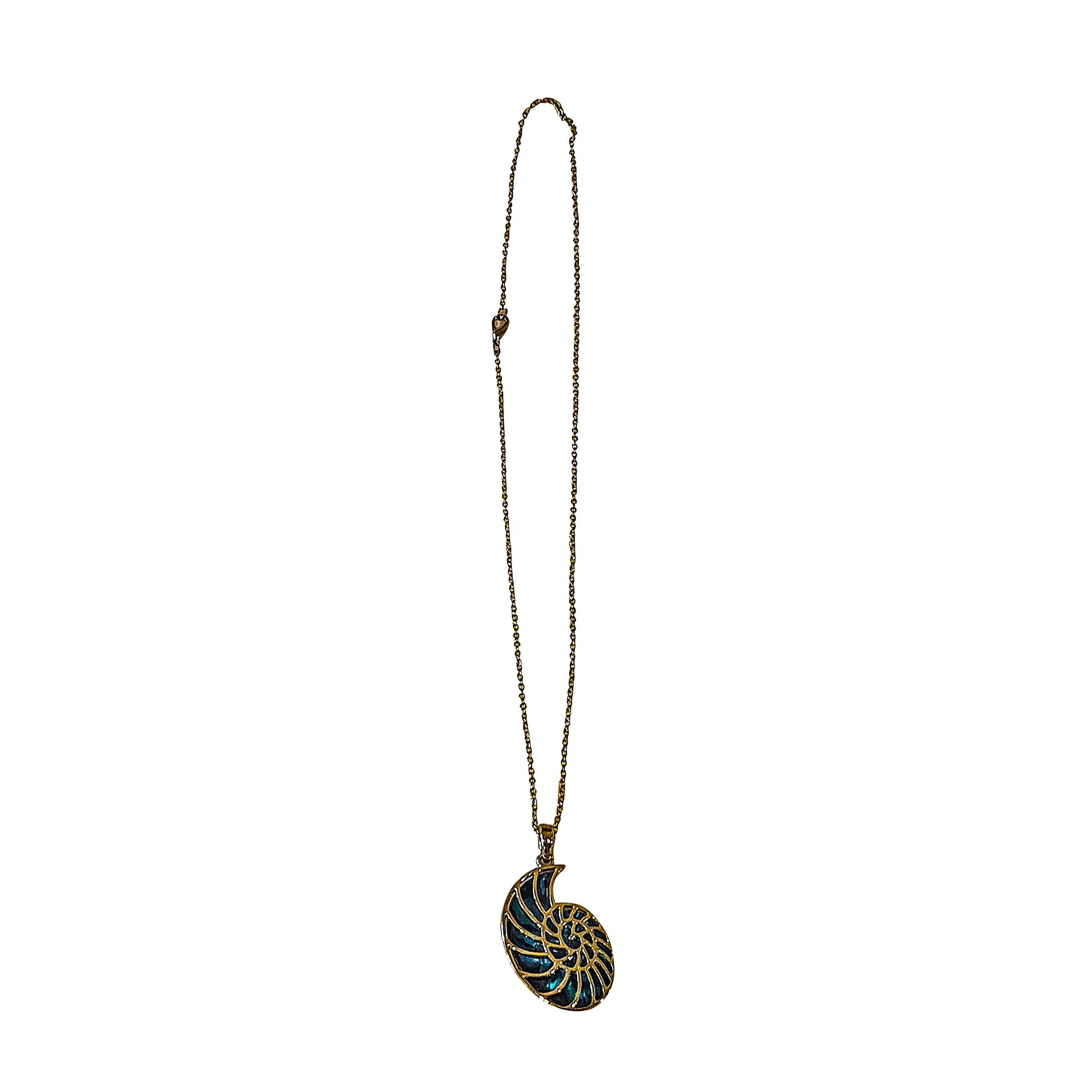 Sterling Silver & Paua Shell Spiral Necklace