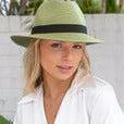Carolina Fedora Hat in Marsala & Lime