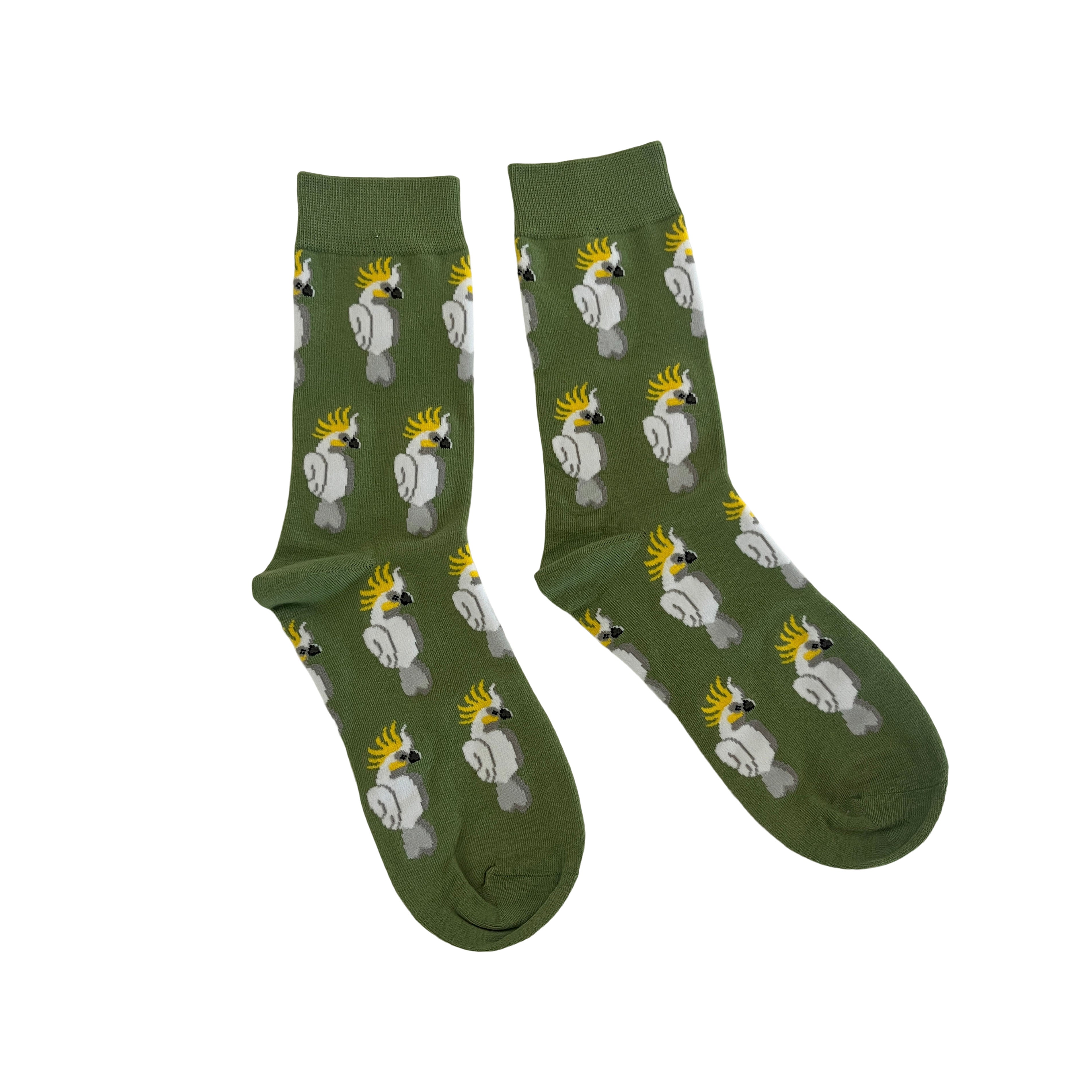 Green Cockatoo Socks