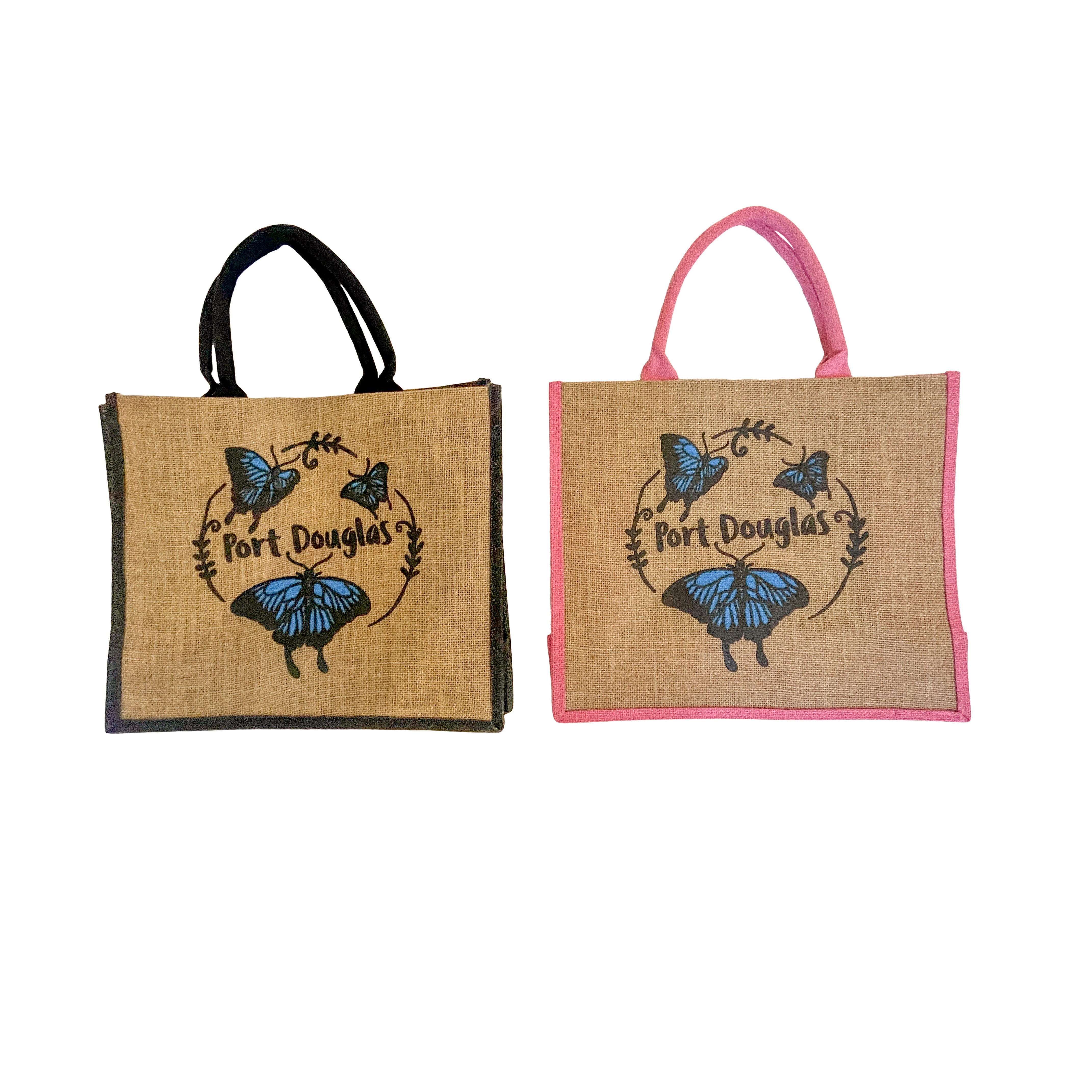 Port Douglas Ulysses Butterfly Jute Tote Bag