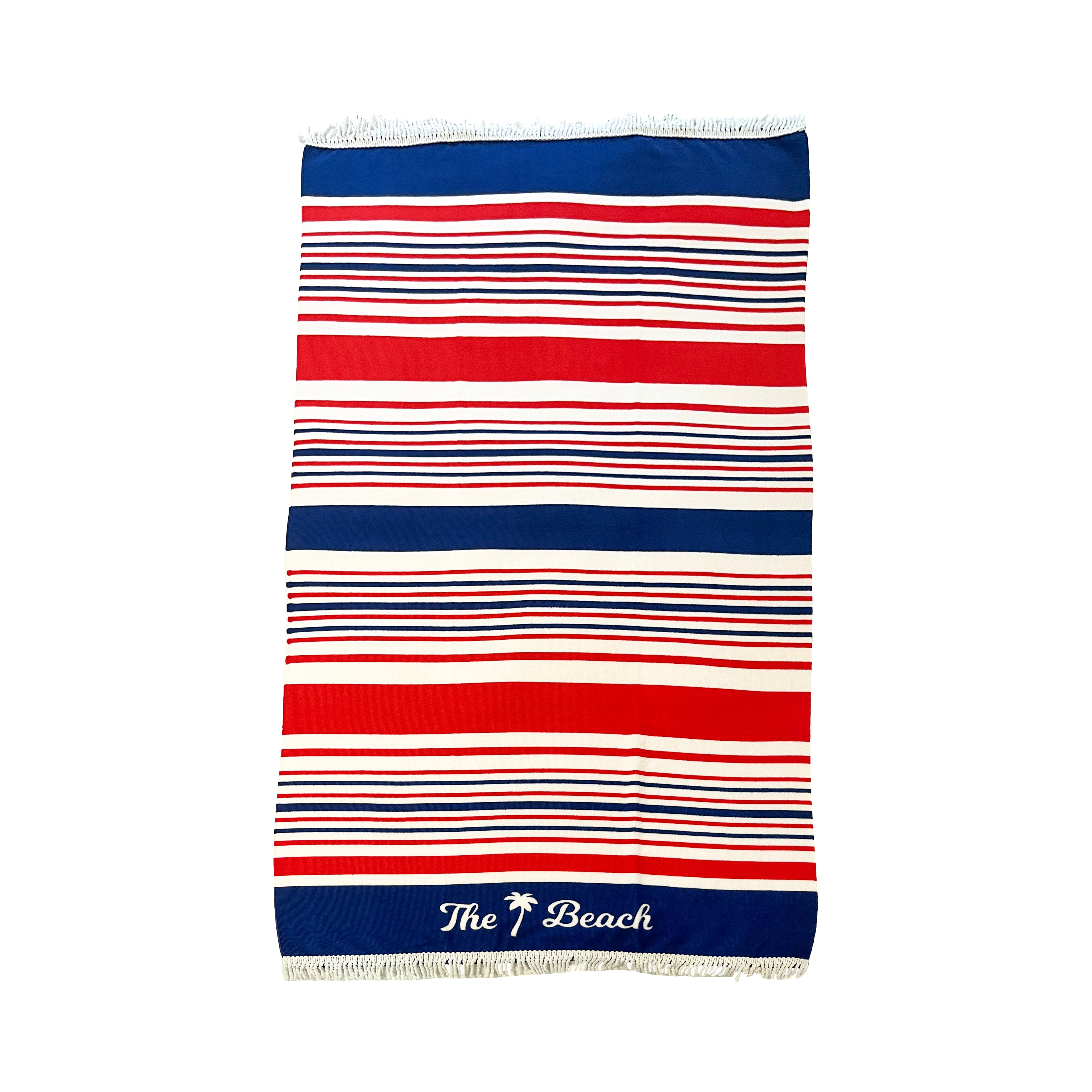 Red, White & Blue Multi-Sized Stripes Beach Towel