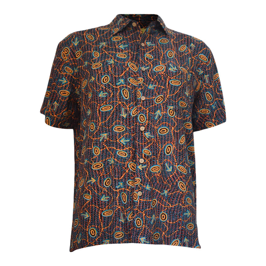 Men’s Short Sleeve Bamboo Shirt – Yankirri Jukurrpa