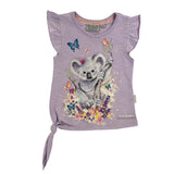 Koala & Butterflies T-Shirt - Lilac