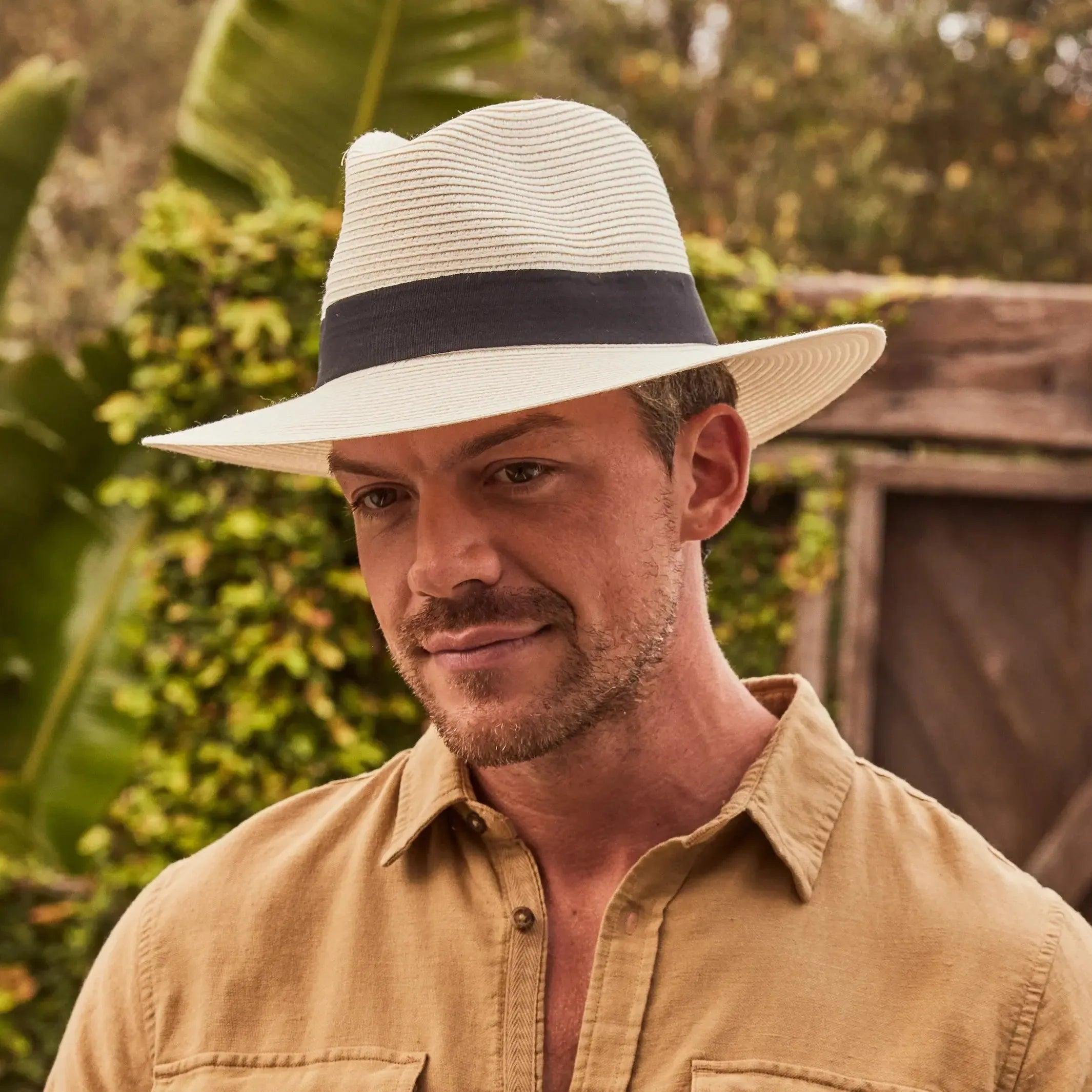 Cafe Fedora In Ivory, Butter Yellow, Turquoise & Old Rose