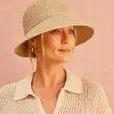 Ora Bucket Hat in Ivory