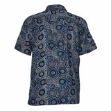 Bamboo Men's Shirt Aboriginal Art - Mina Mina