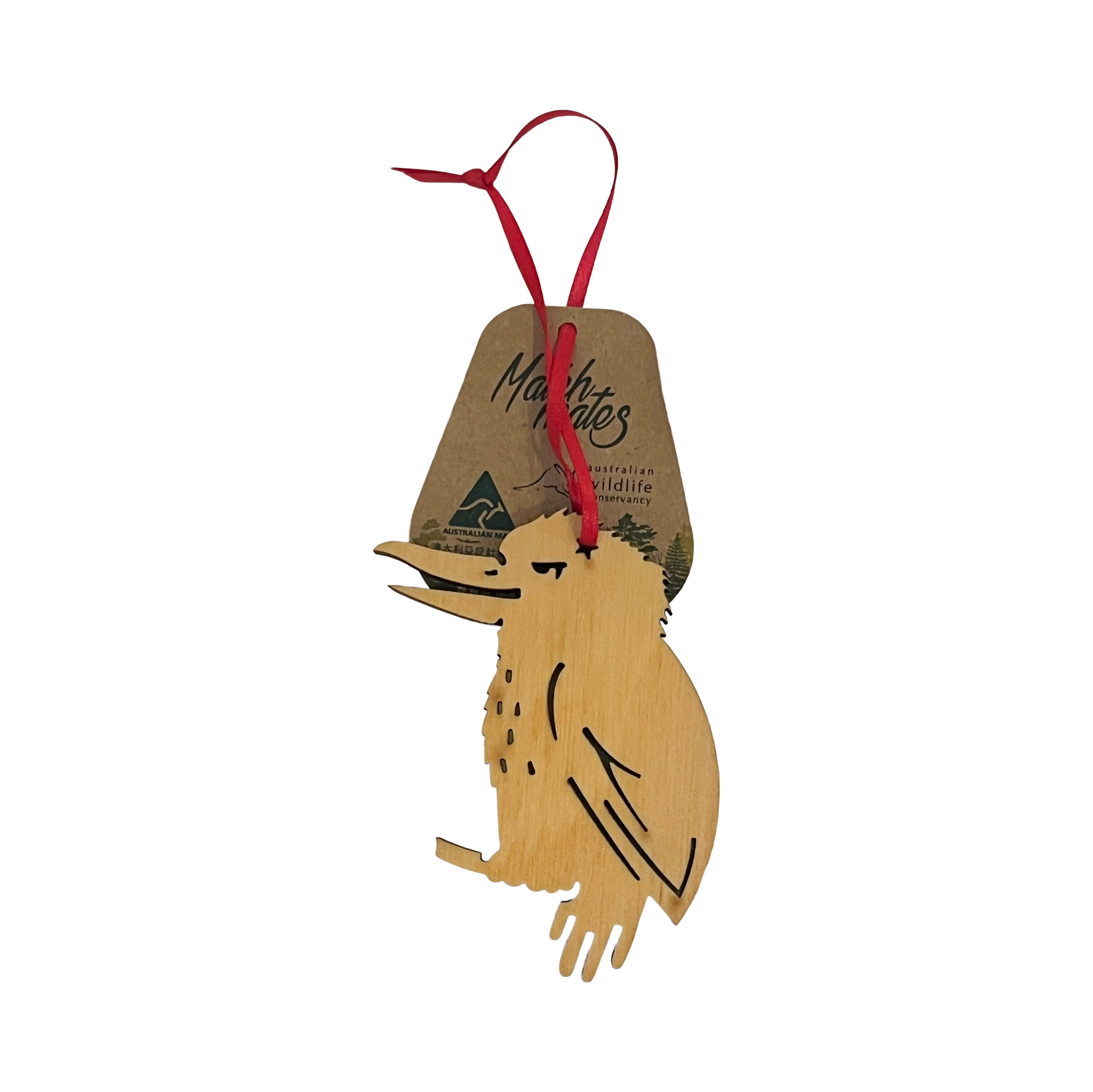 Kookaburra Wooden Christmas Decoration