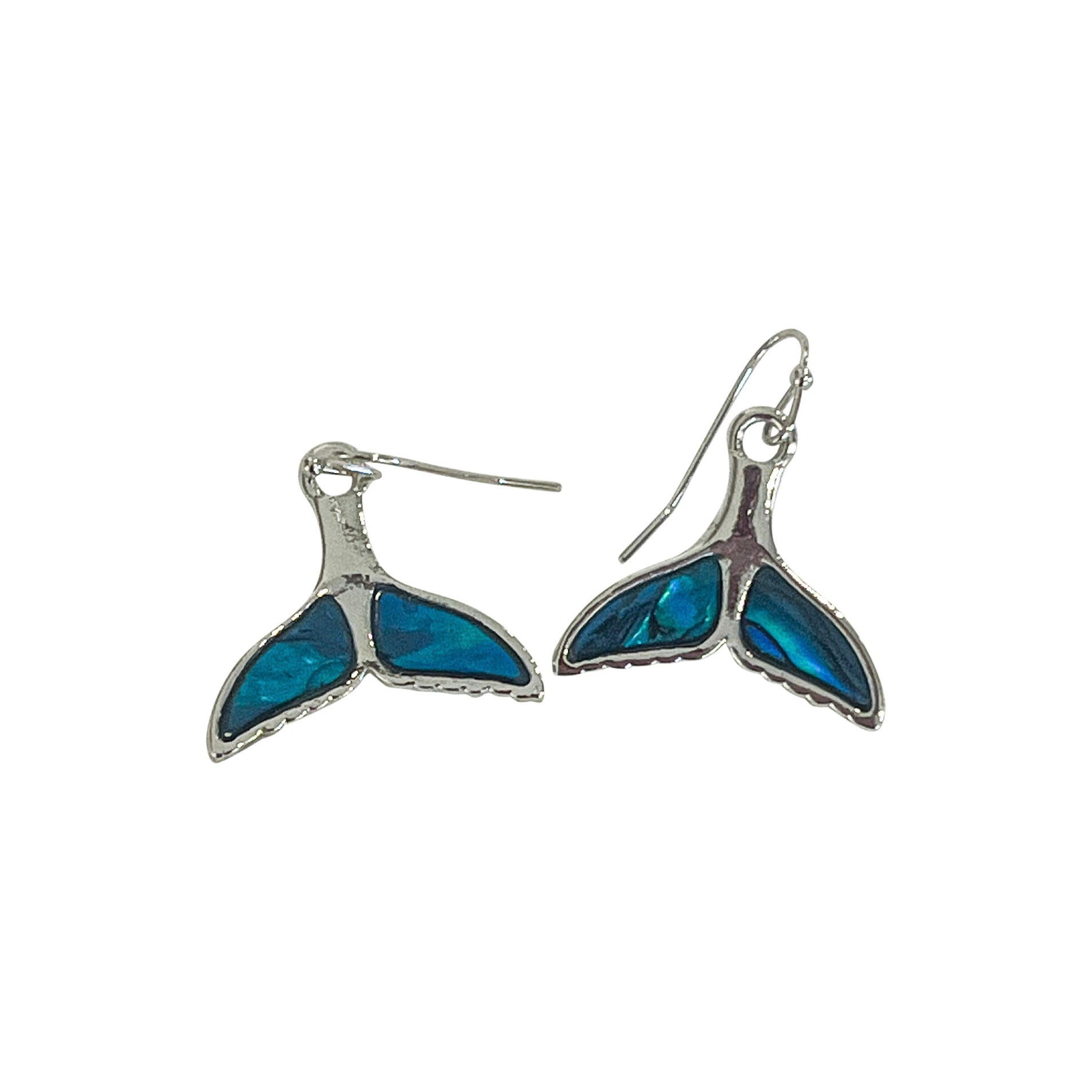 Paua Shell Mermaid Tail Earrings