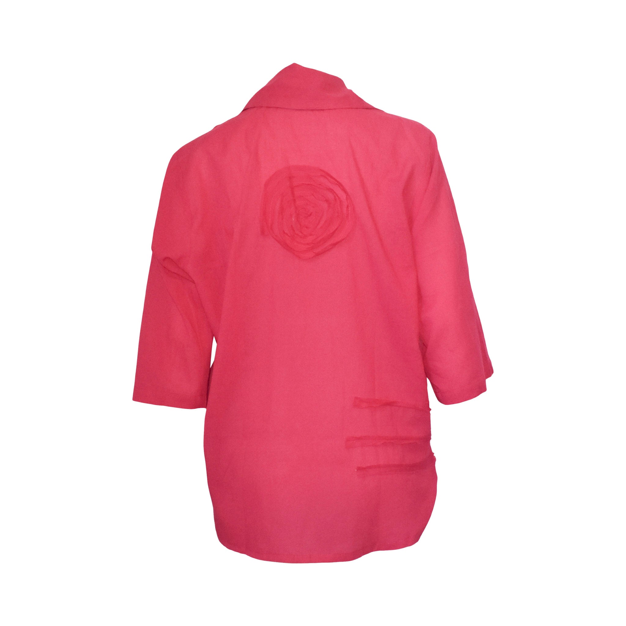 Lilly Shirt in Raspberry, White & Light Blue