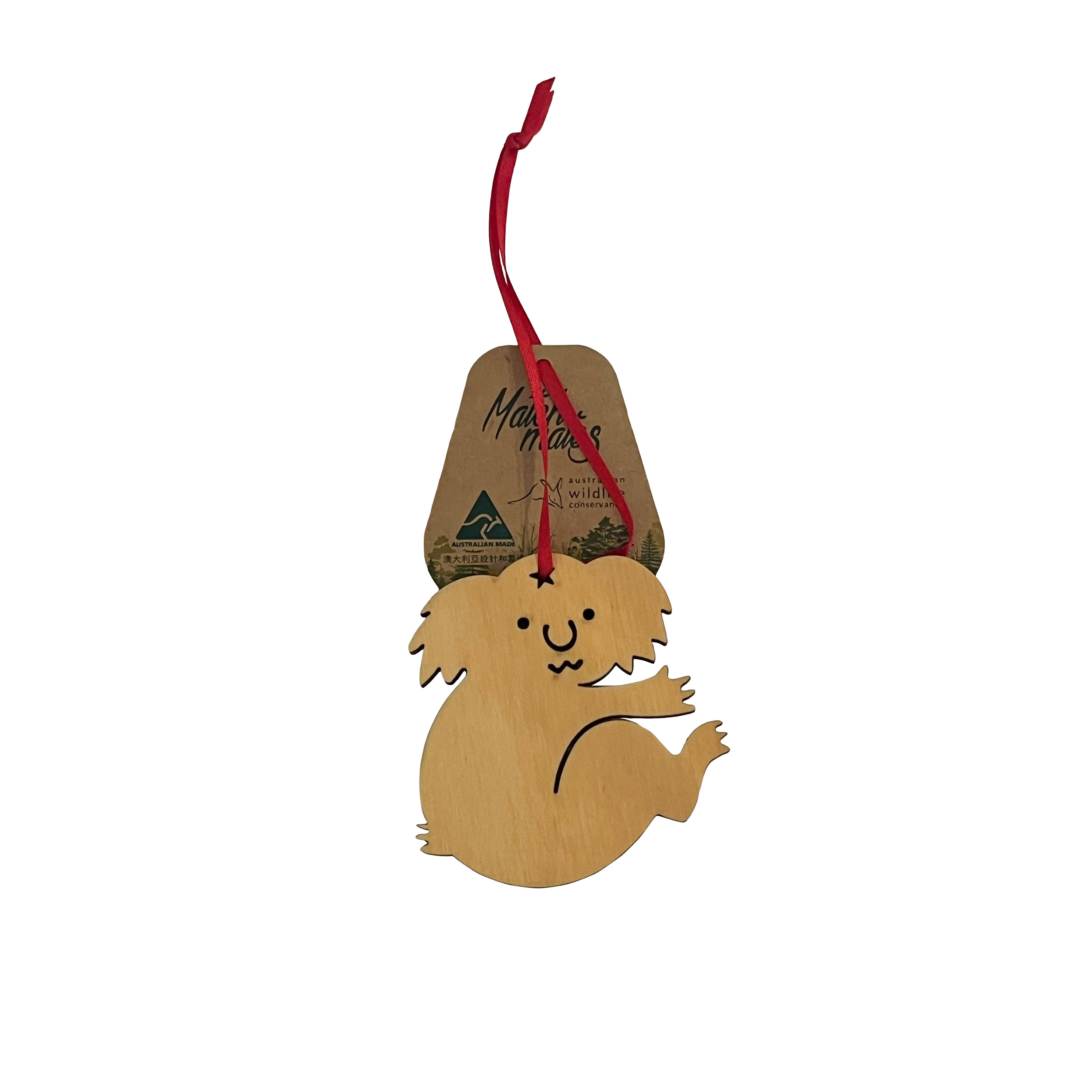 Koala Wooden Christmas Decoration