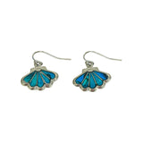 Silver Shell Setting Paua Inlay Earrings