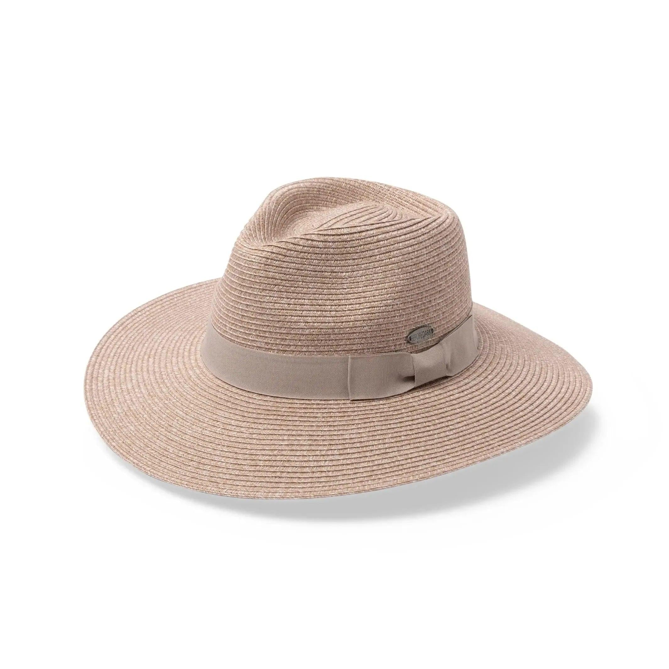 Fiona Wide Brim Fedora - Sandstone