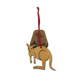 Kangaroo Wooden Christmas Decoration
