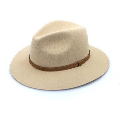 Murray Felt Fedora in Dark Camel or Beige