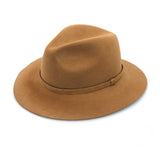 Murray Felt Fedora in Dark Camel or Beige