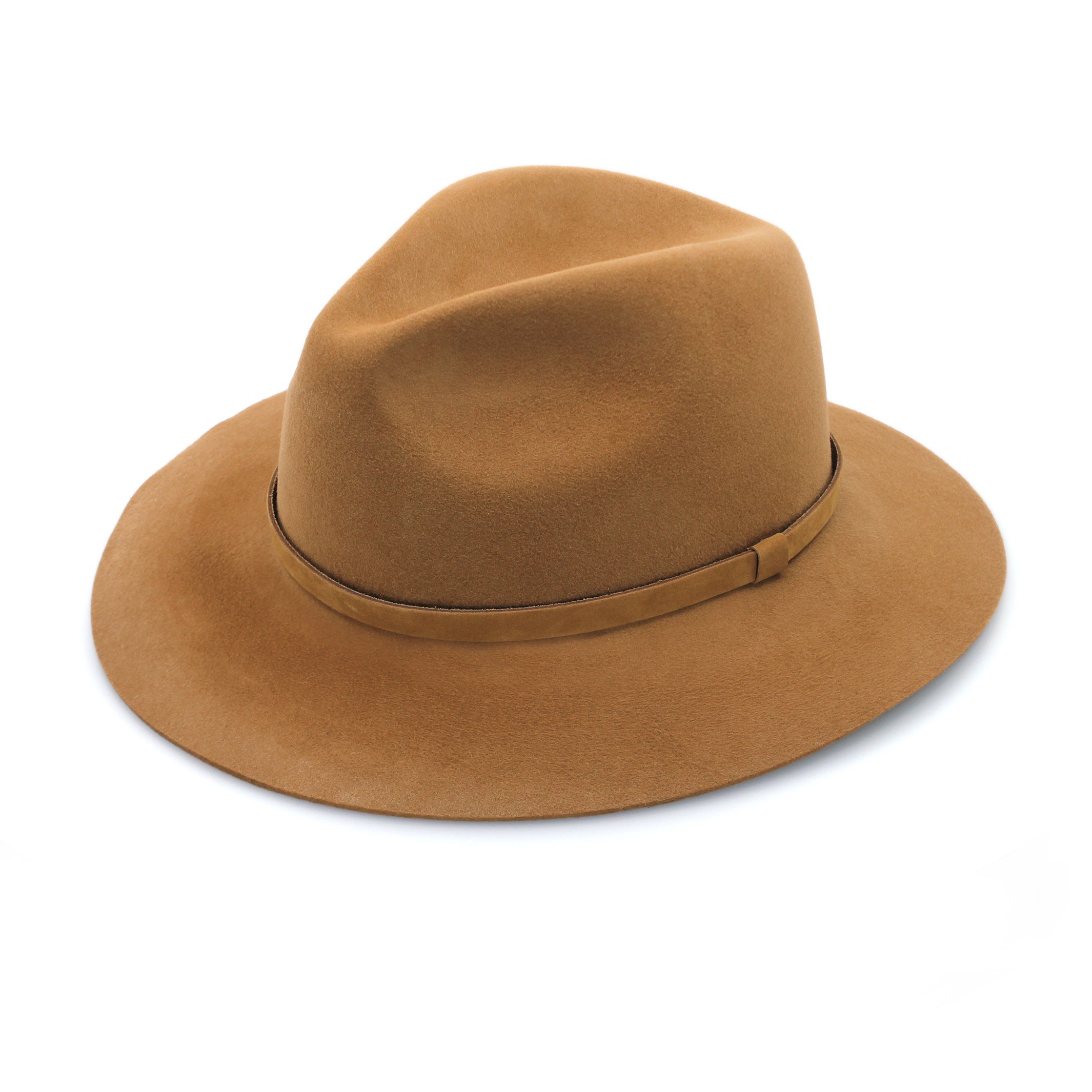 Murray Felt Fedora in Dark Camel or Beige