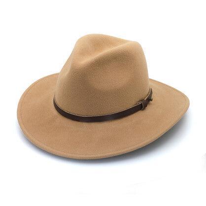 Flinders Felt Fedora in Dark Camel
