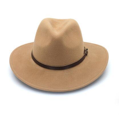 Flinders Felt Fedora in Dark Camel