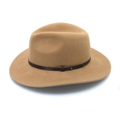 Flinders Felt Fedora in Dark Camel