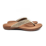 Arch Support Premium Bling Orthotic Thongs - Sand Side View