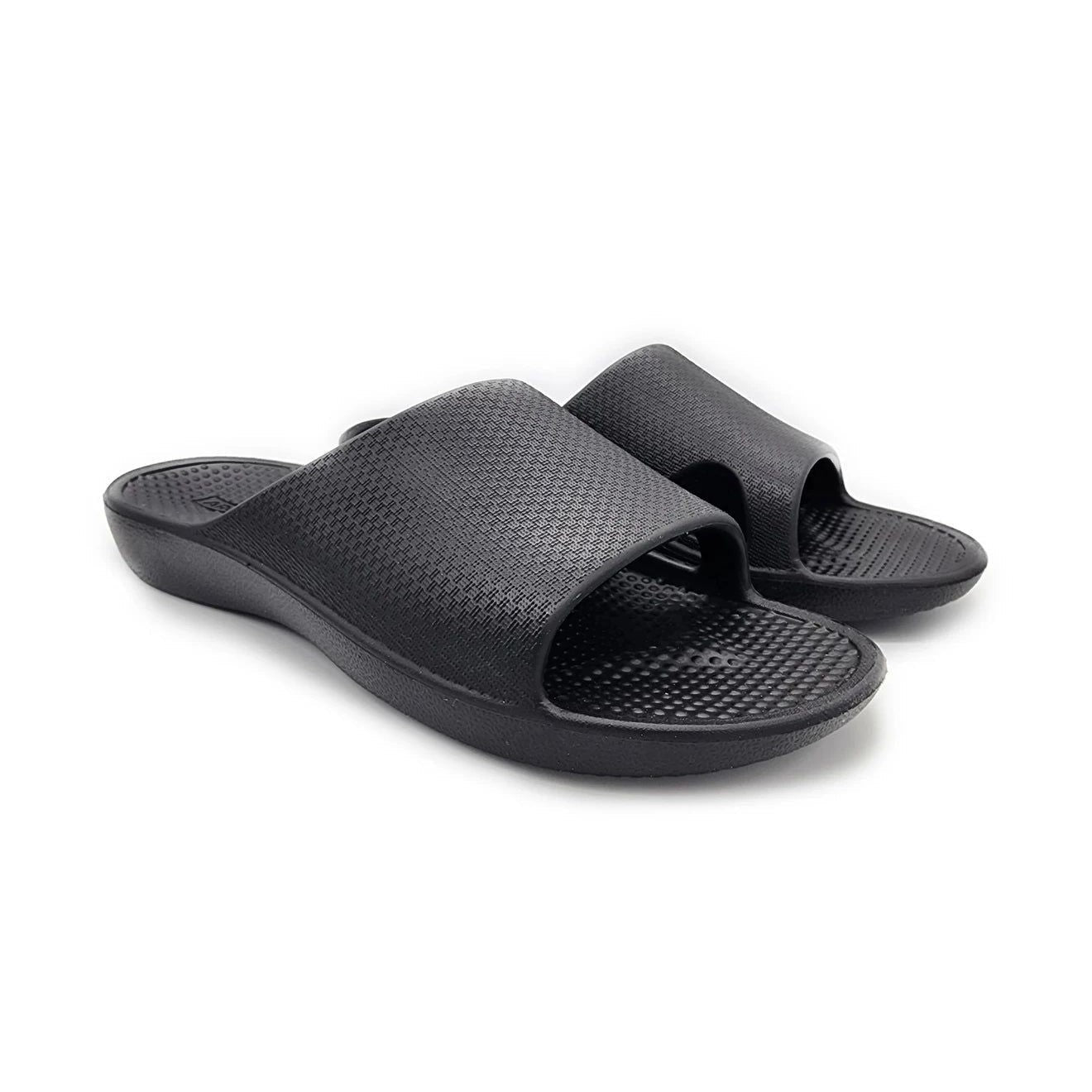 Arch Support Rebound Orthotic Slides - Black Side View