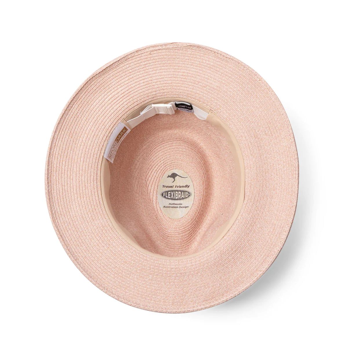 Avoca Flexibraid Fedora Hat in Cinnamon or Old Rose
