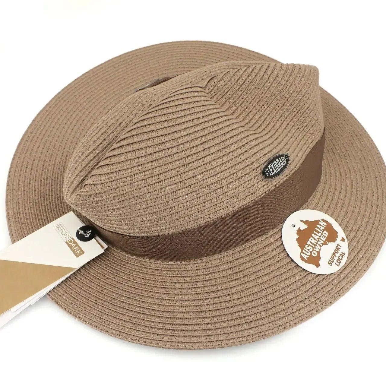 Rigon Pana-Mate Fedora in Taupe & Ivory/Olive