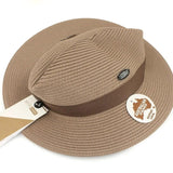 Rigon Pana-Mate Fedora in Taupe & Ivory/Olive